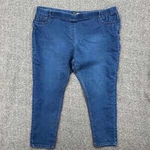 Simply Be Amber Skinny Jegging  Medium Wash Plus Size 32R Pull On Denim Legging